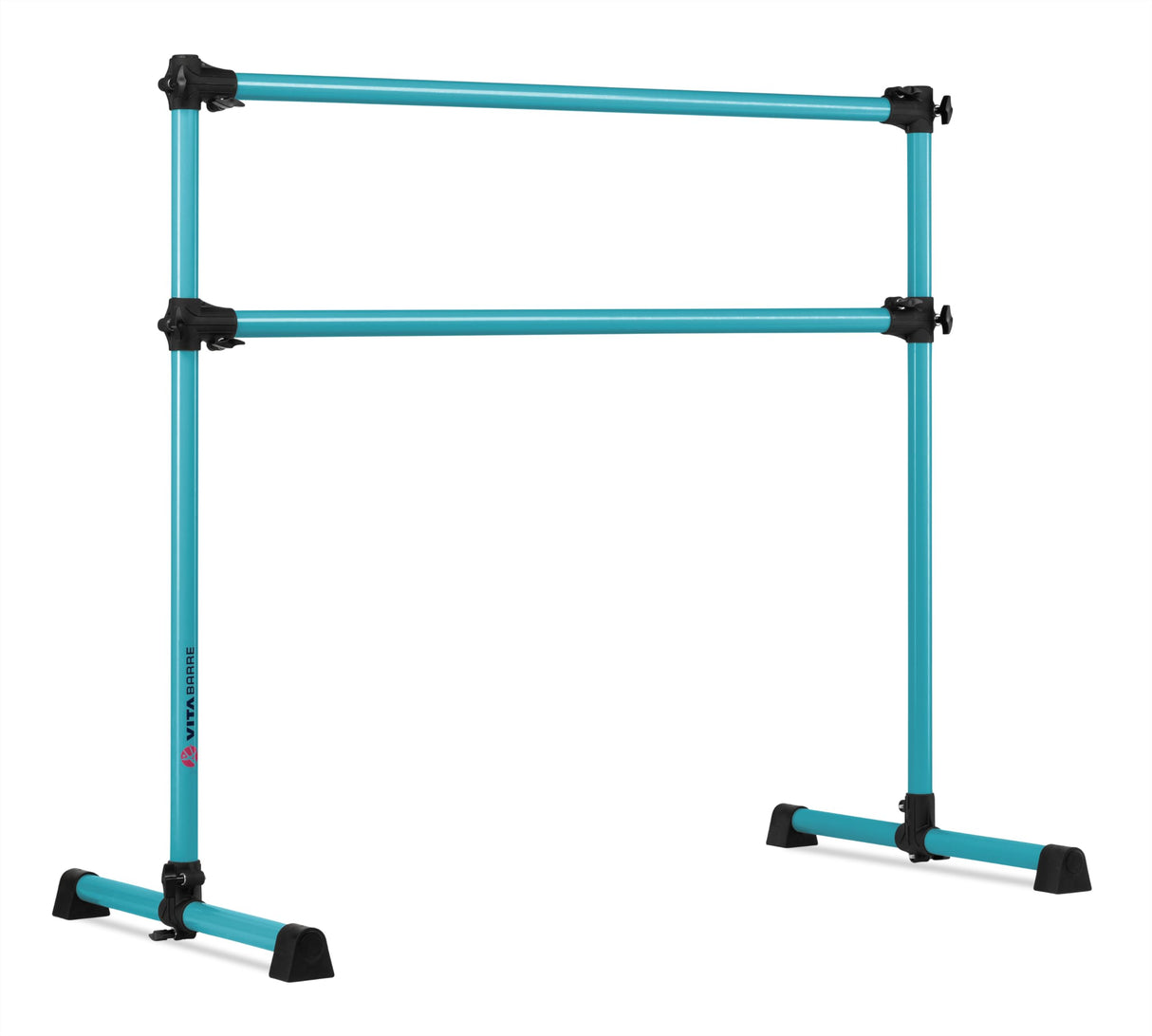 VITA Barre Portable Freestanding Double Ballet Barre, Prodigy, Aluminum | Adjustable Height, USA Made, Home or Gym Exercise Equipment for Kids & Adults | Dance, Fitness, Pilates