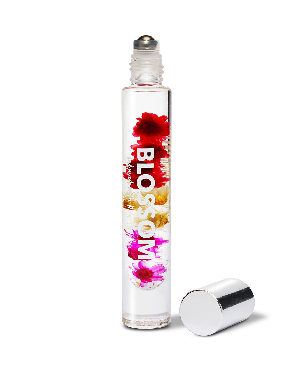 Blossom Roll on Perfume Oil for Women, Alcohol Free Rollerball Perfume with Essential Oil, Infused with Real Flowers, Made in USA, 0.20 oz (Lemon, Bergamot, Violet, White Musk), Cactus Flower