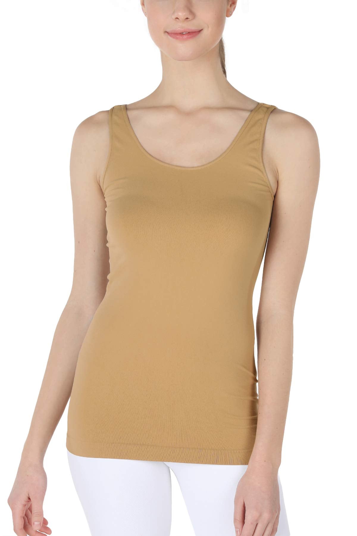 NIKIBIKI Women Seamless Basic Jersey Tank Top, Made in U.S.A, One Size