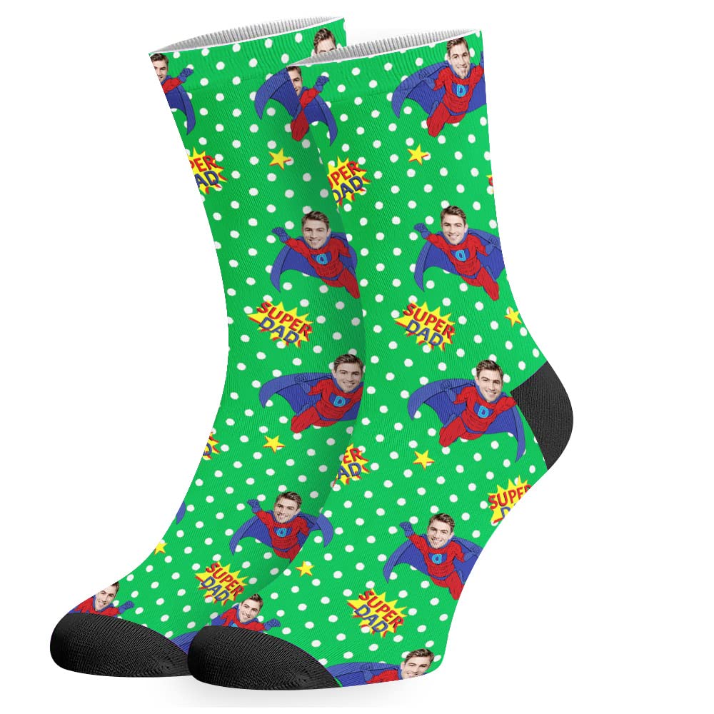 Custom Socks with Picture:Made in USA,Customized Face Socks,Personalized Socks Memorial Gift for Men Women Kid