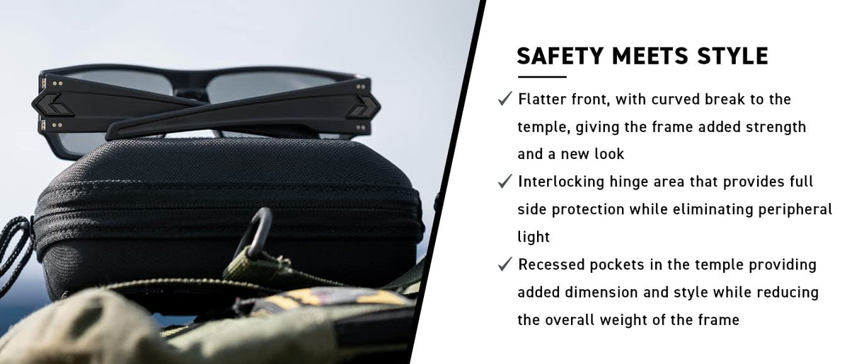 Gatorz Specter ANSI Z87+/MILSPEC Ballistic Sunglass - Made in the USA