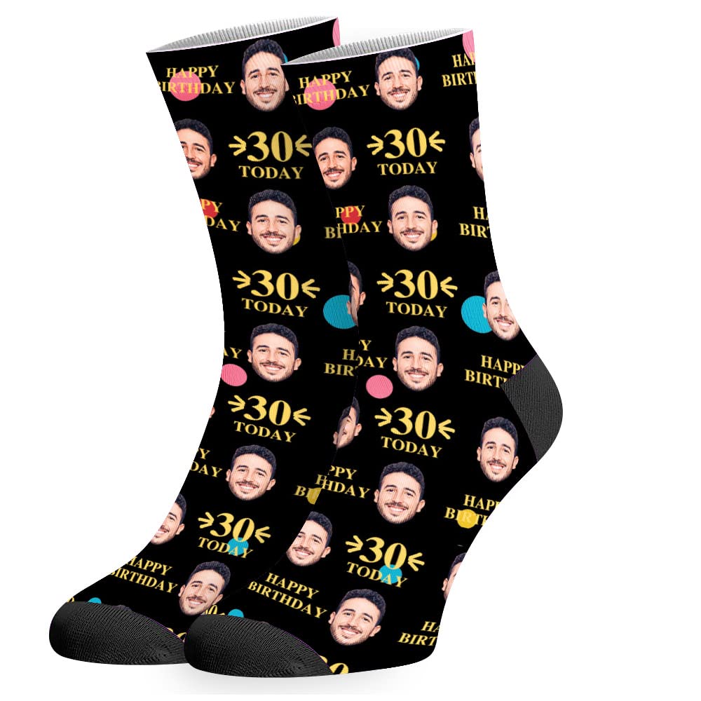 Custom Socks with Picture:Made in USA,Customized Face Socks,Personalized Socks Memorial Gift for Men Women Kid