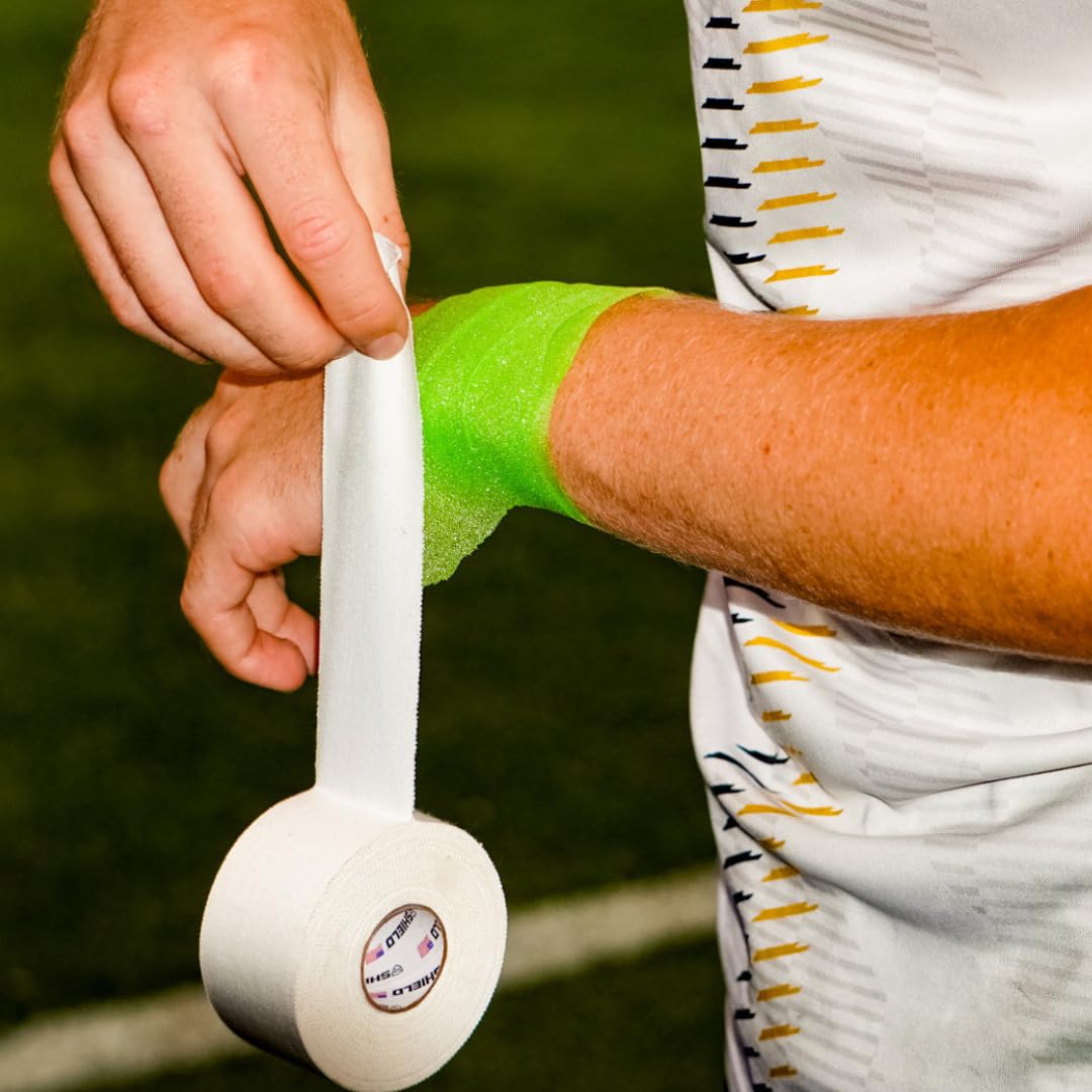 Shield Athletic Underwrap | Bulk Case 48 Rolls of PreWrap, Hair Tie, Headband, Patellar Support, Pre-Wrap Athletic Tape, 2.75" X 30 SYards, Foam Barrier Skin Protection, Flexible, Breathable Red