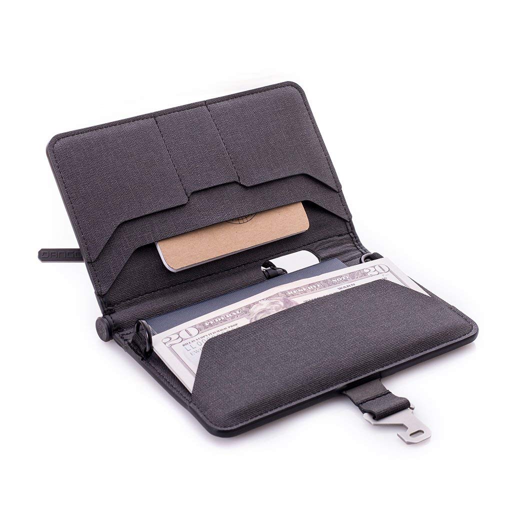 Dango Slim Minimalist Wallet & Document Holder for Men - Dtex Water Resistant - Bifold, Black