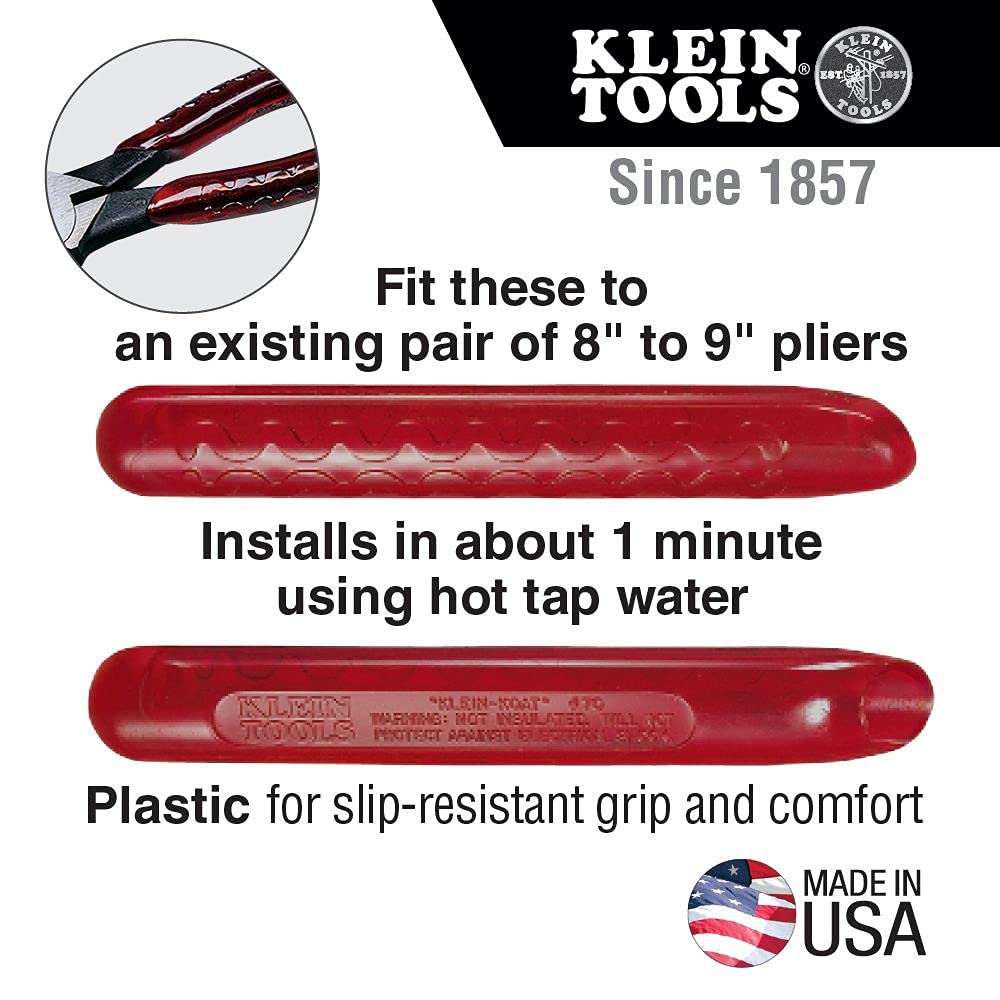Klein Tools 89 Replacement Handles, Plastic Handle Replacement Set for 8 to 9-Inch Pliers, Made in USA