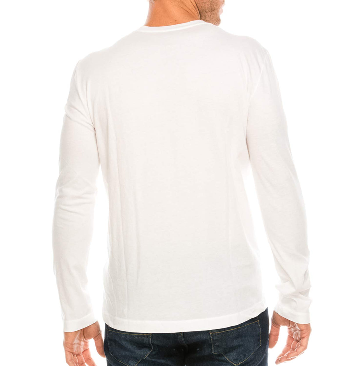 YURO-K Men's Premium Cotton Classic Long Sleeve Crew Neck T-Shirt S - XX Large