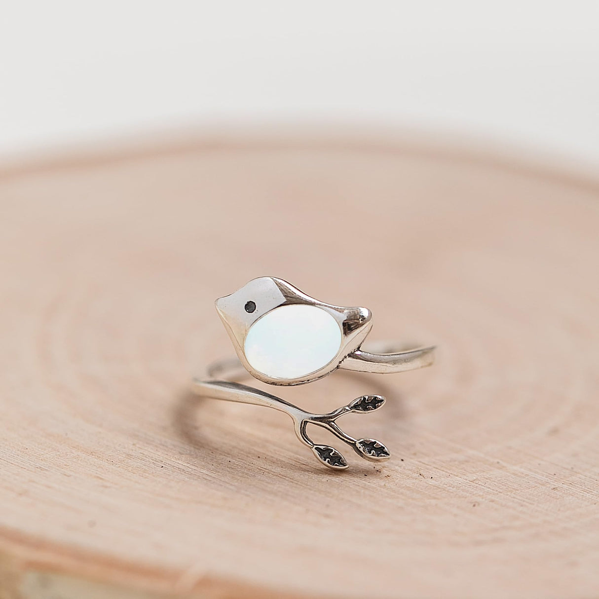 Bottled Up Designs Handmade Little Bird Ring, Recycled Antique Bottles, Sterling Silver, Eco Friendly, Made in USA, Birthday Gifts, Mothers Day, Women, Anniversary (Red Beer Bottle)