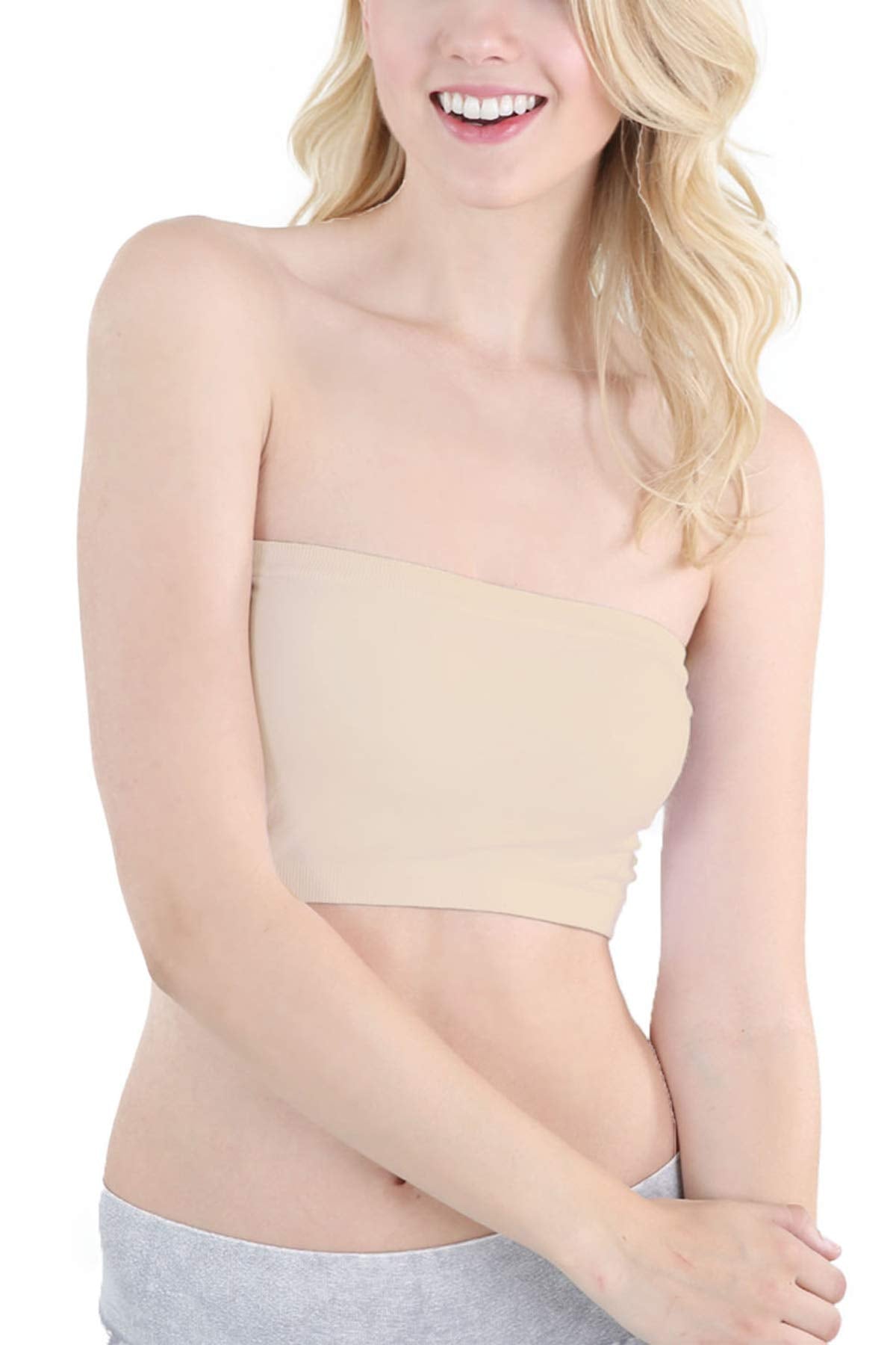 NIKIBIKI Women Seamless Basic Bandeau, Made in U.S.A, One Size