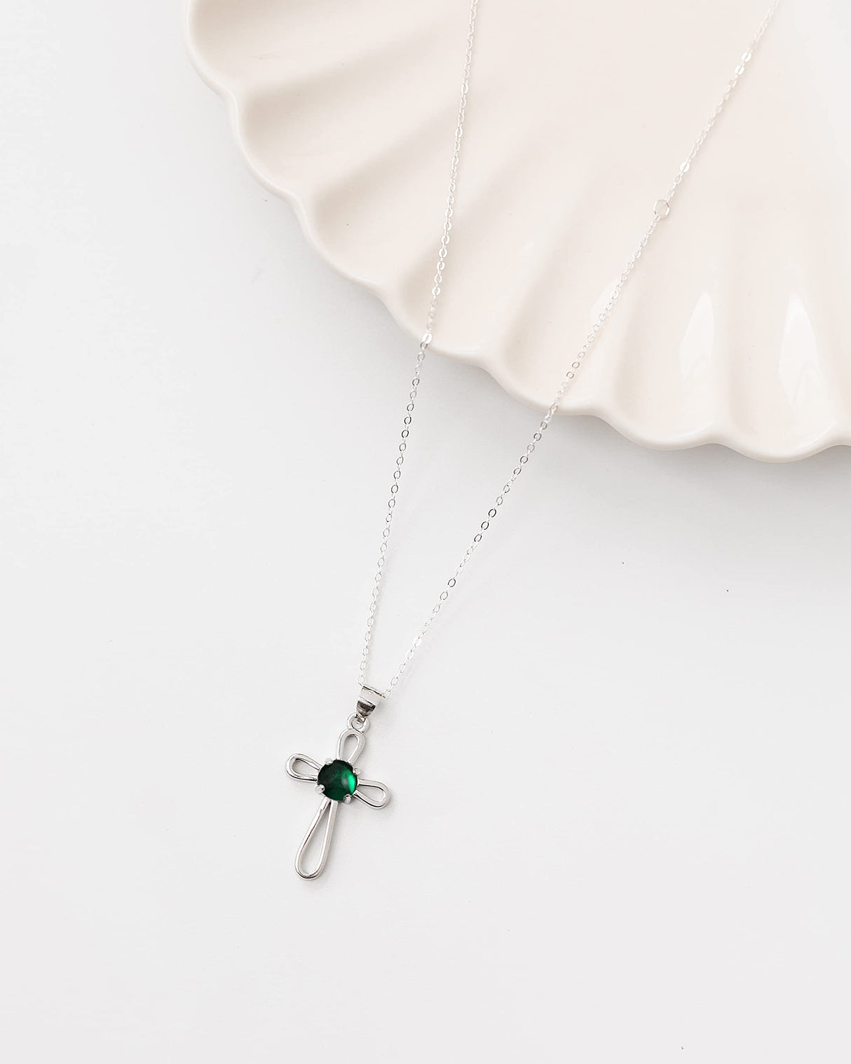 Bottled Up Designs Handmade Recycled Antique Bottles Sterling Silver At The Cross Necklace (Mason Jar Aqua)