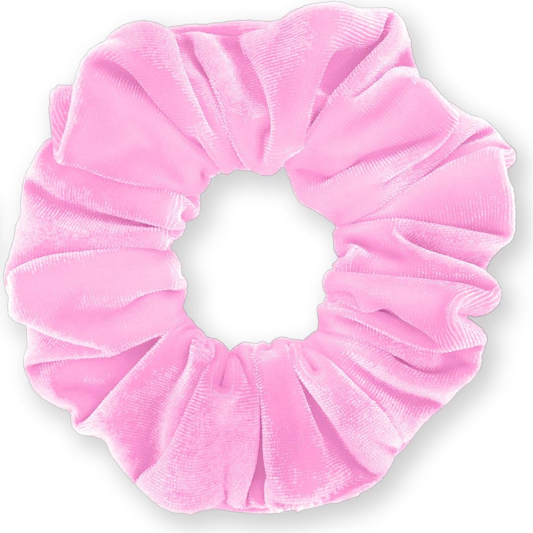 Velvet Scrunchies Premium Plush Soft Ponytail Holder Made in the USA Black