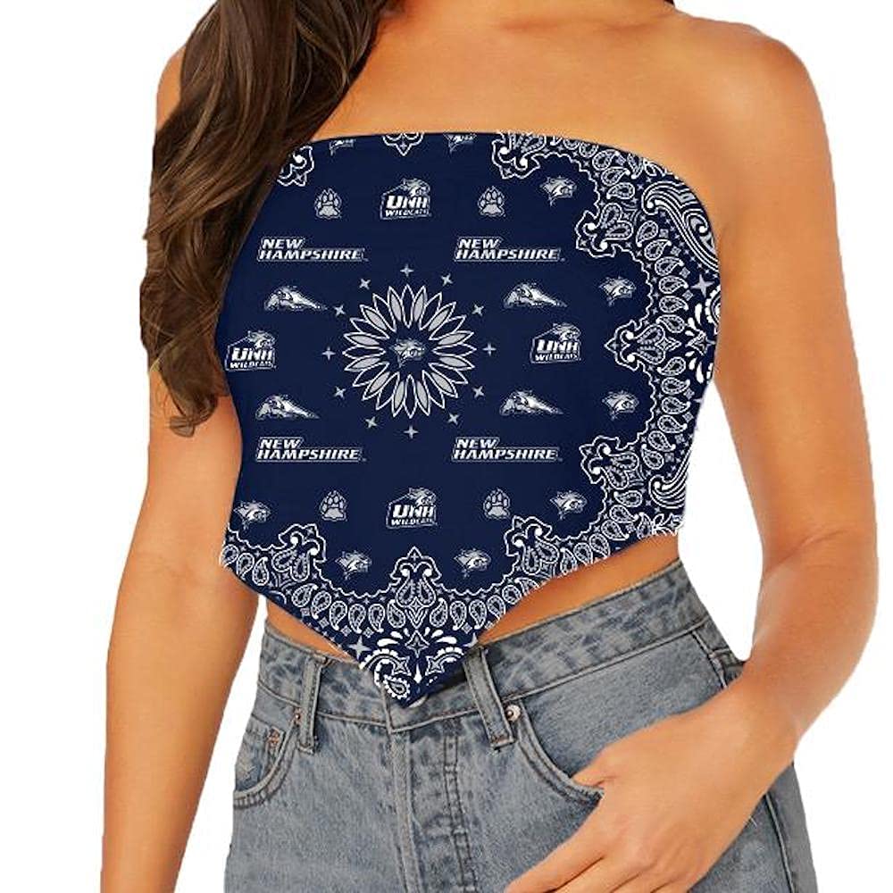 Lojobands Women's Bandana Top Tailgate Outfit College Tank Top Crop Top Made in USA One Size Fits Most