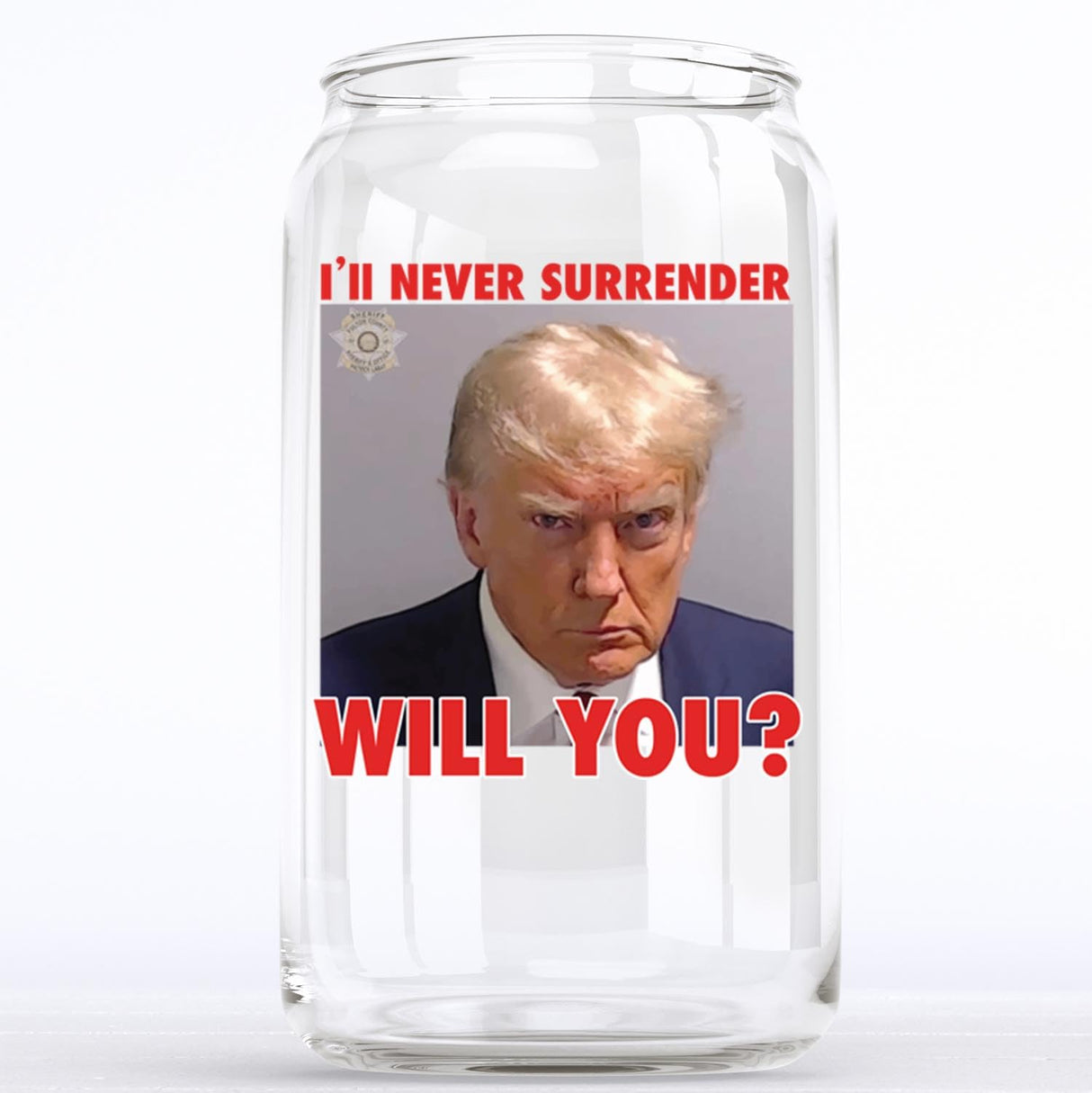 Trump Mugshot Shot Glass | Trump Lovers Gift | Gift for Him - Set of 4 (2 oz)