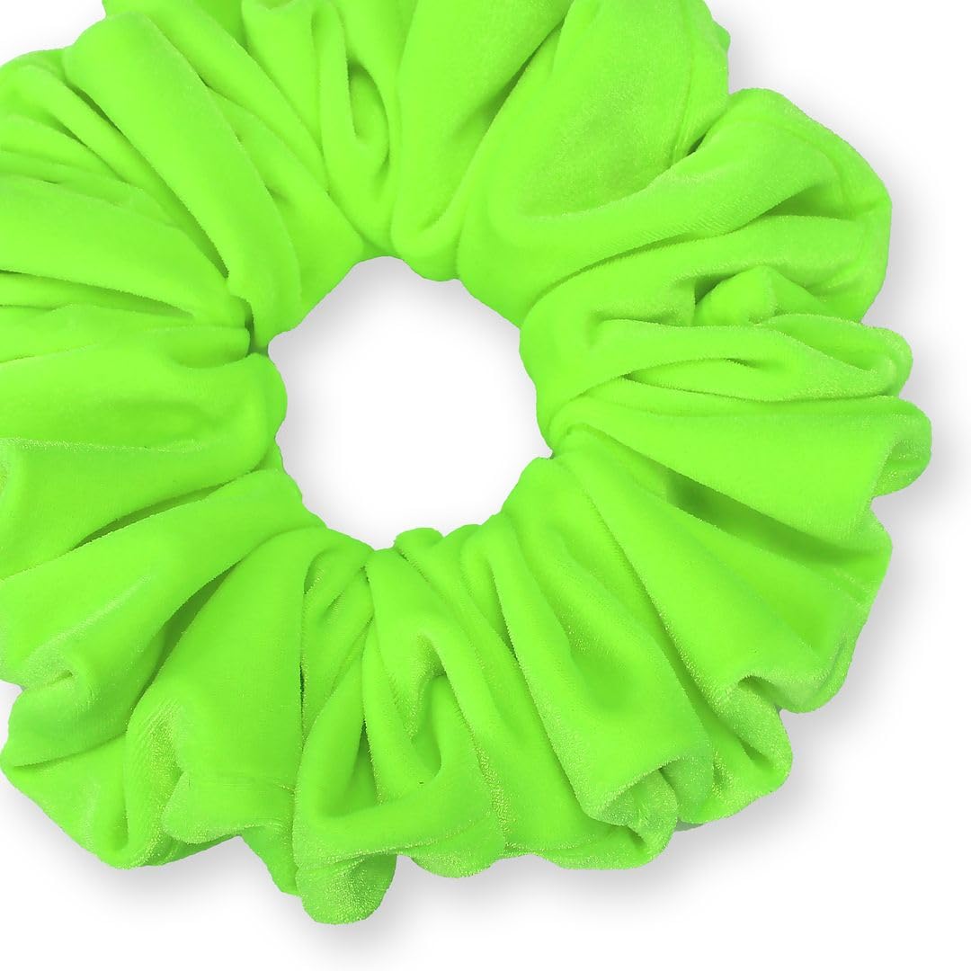 Velvet Scrunchies King Size Leopard XXL Plush Ponytail Holders Oversized Big Made in the USA