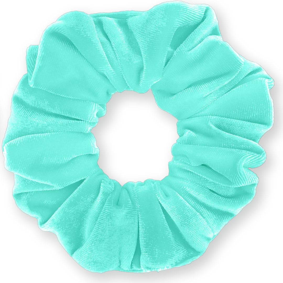 Velvet Scrunchies Premium Plush Soft Ponytail Holder Made in the USA Black