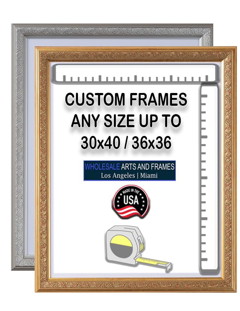 WHOLESALE ARTS AND FRAMES 1-1/2" Polystyrene Versailles Ornate 24x30 Picture Frame Gold 3232,Made In USA Poster Frame, Ornate Frame for Oil Painting,Canvas Frame,Hand Crafted Quality Frame