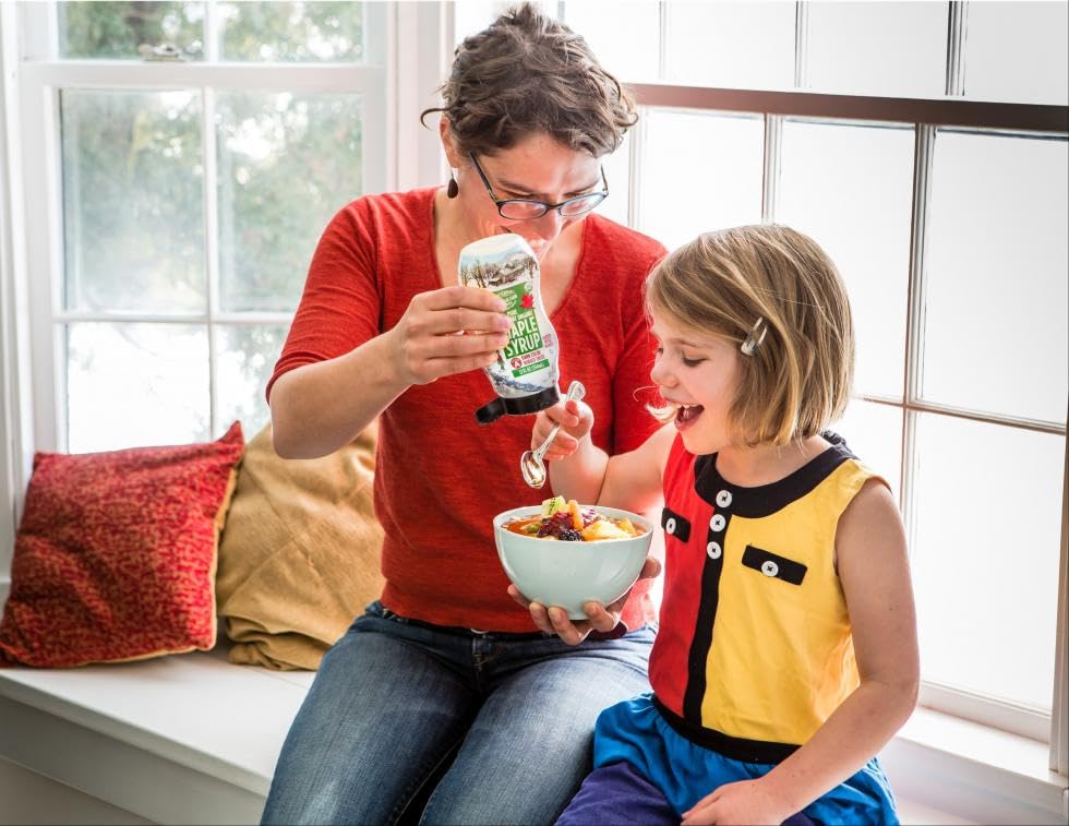 Butternut Mountain Farm Pure Vermont Maple Syrup, Organic, Grade A, Amber Rich, 12 oz, Easy Squeeze Bottle