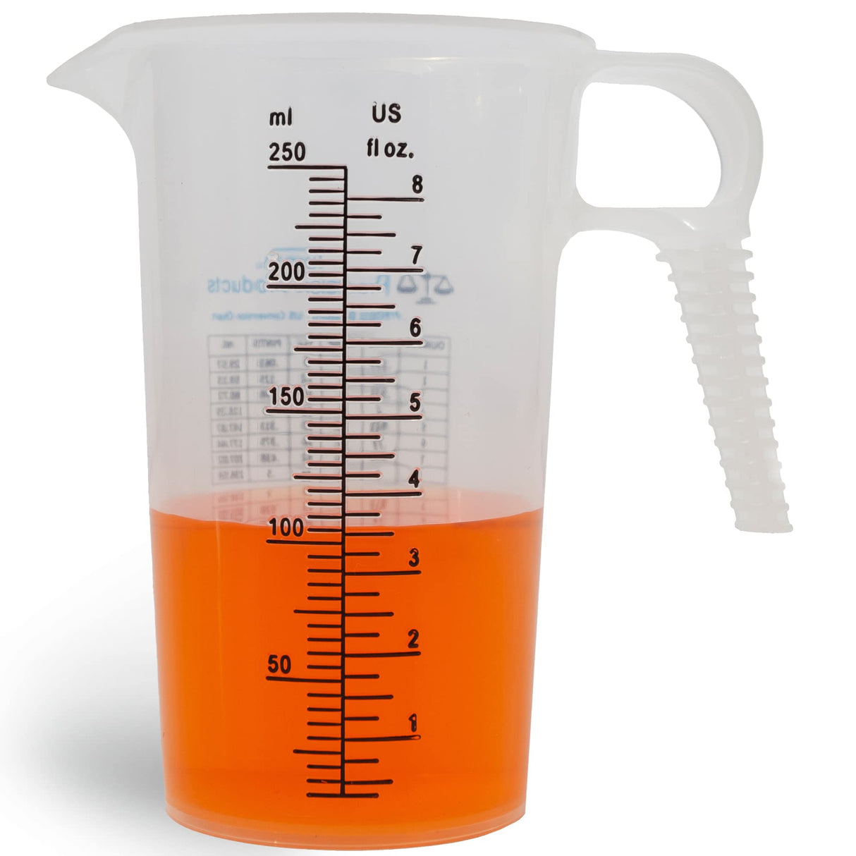 One Gallon 128oz Measure Pitcher - Convenient Conversion Chart - Strong Food Grade - Great for Lawn, Chemicals Pool, Ag, Lye, Home Hobbies, Motor Oil, Fluids - Turnah Precision Products, Made in USA