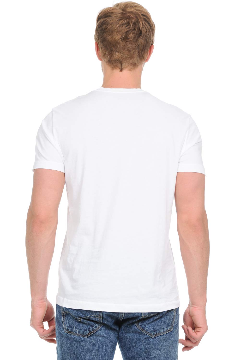 YURO-K Men's Short Sleeve V-Neck T-Shirt Premium Cotton Classic Short Sleeve V-Neck T-Shirt