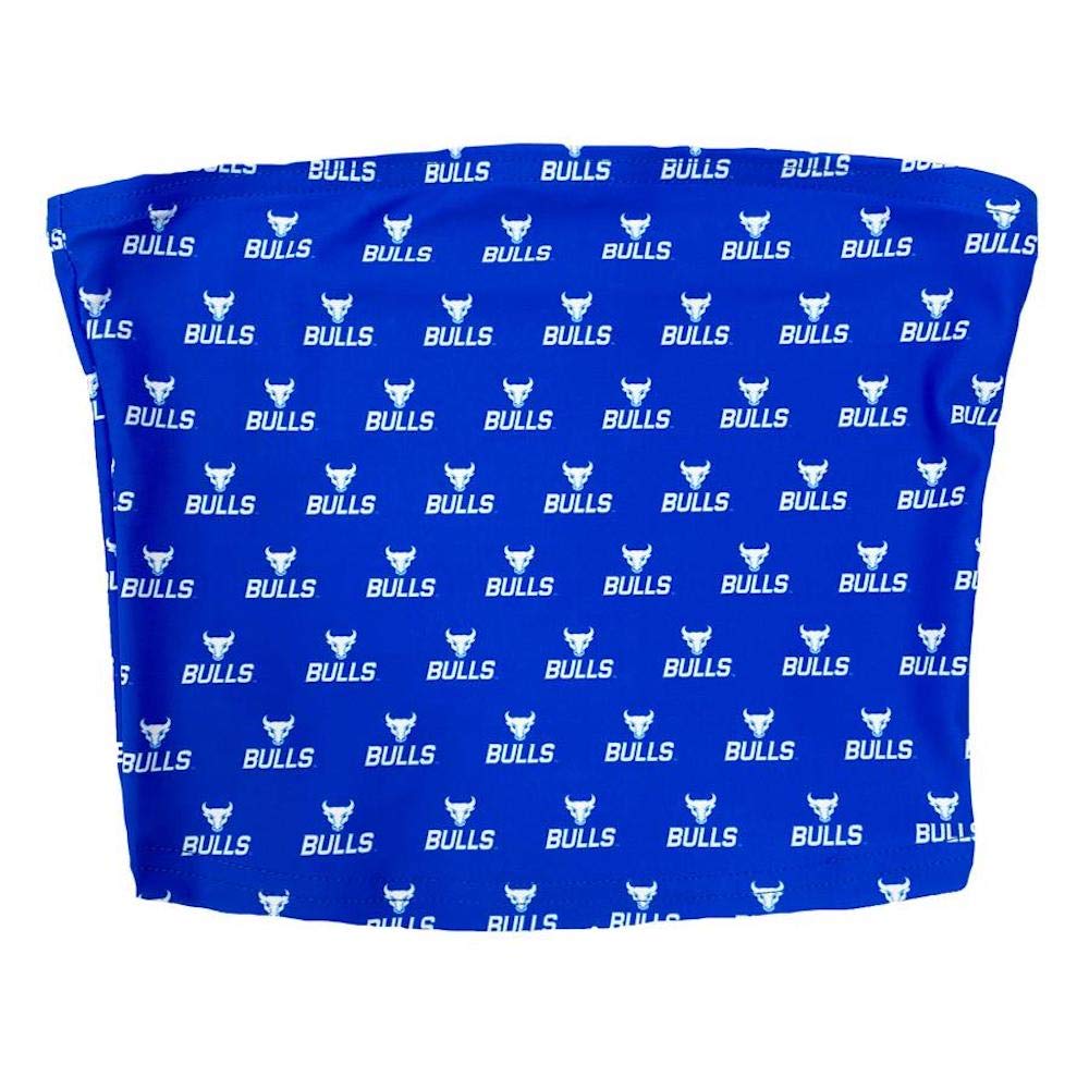 Lojobands Women's Tailgate Outfit College Tube Top Logo All Over Tank Top Crop Made in USA One Size Fits Most