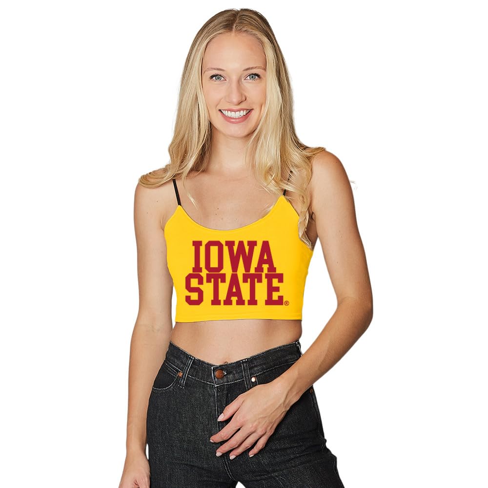 Lojobands Women's Tailgate Outfit College Spaghetti Tank Top Crop Top Made in USA One Size Fits Most