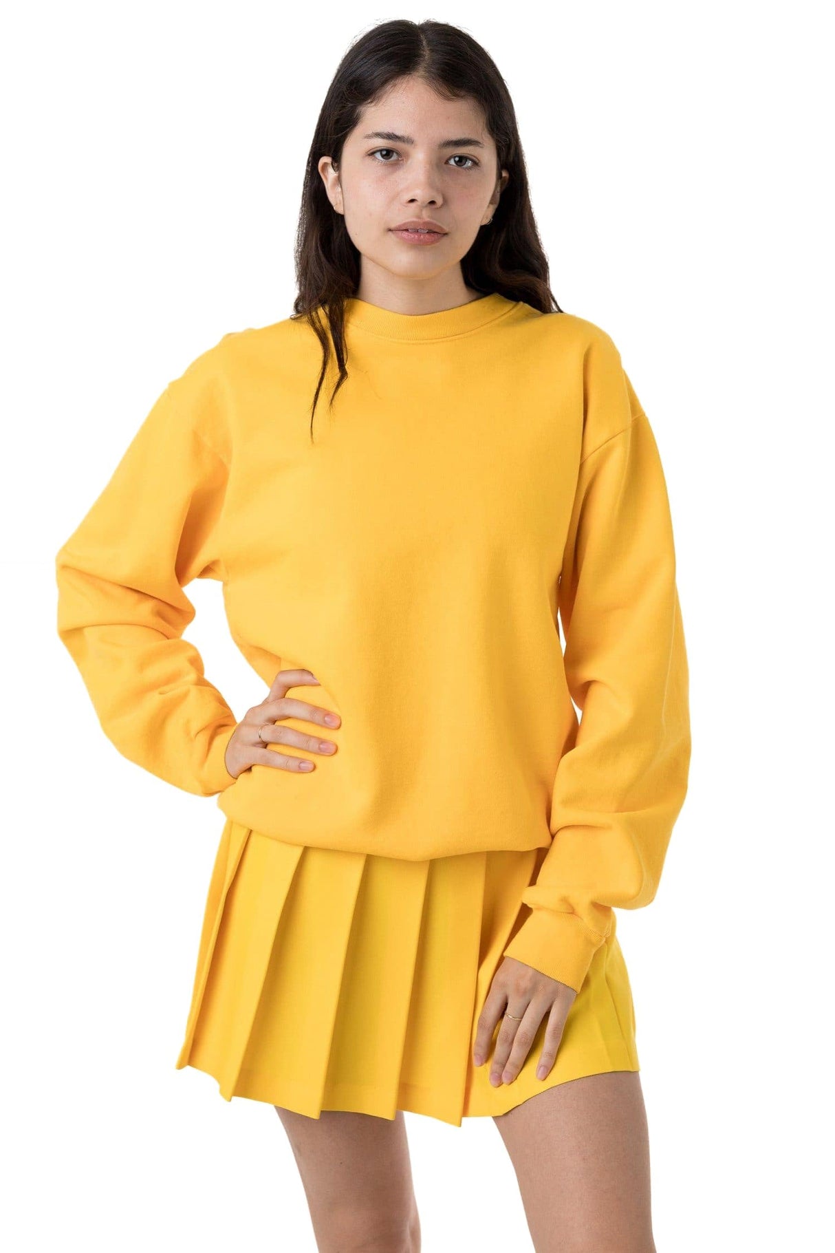 Los Angeles Apparel Heavy Fleece Crewneck Sweater (Garment Dye 2)