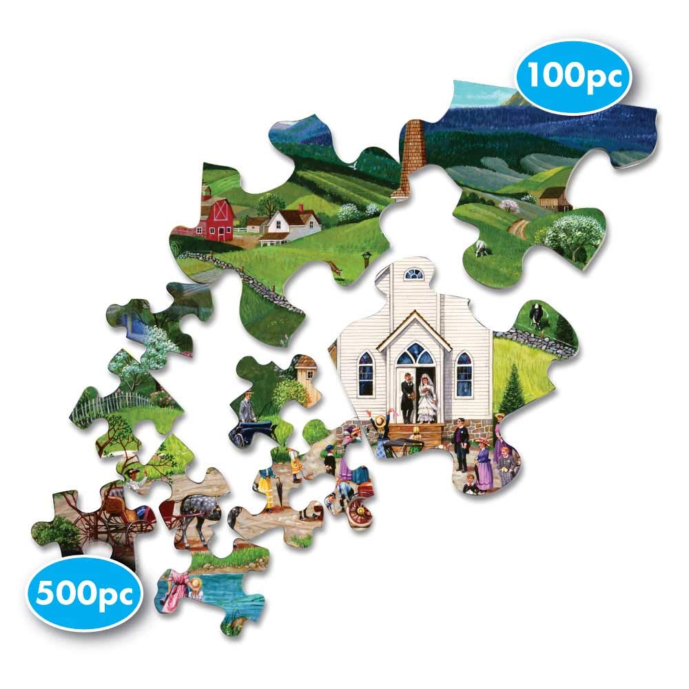 Springbok Puzzle to Remember - Alzheimer & Dementia Activity - 100 Piece Jigsaw Puzzle Spring Wedding - Made in USA