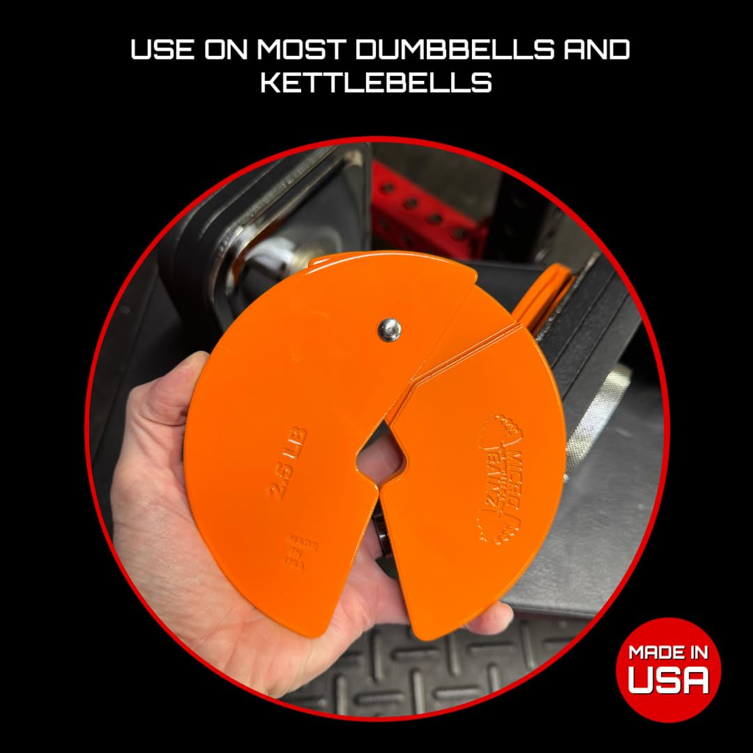Micro Gainz Dumbbell Fractional 2.5 lb Weight Plate, Ideal for Micro Loading, (Choose Color) 2 Piece Fractional Weight Plates, Designed for Dumbbell Training, Made In USA