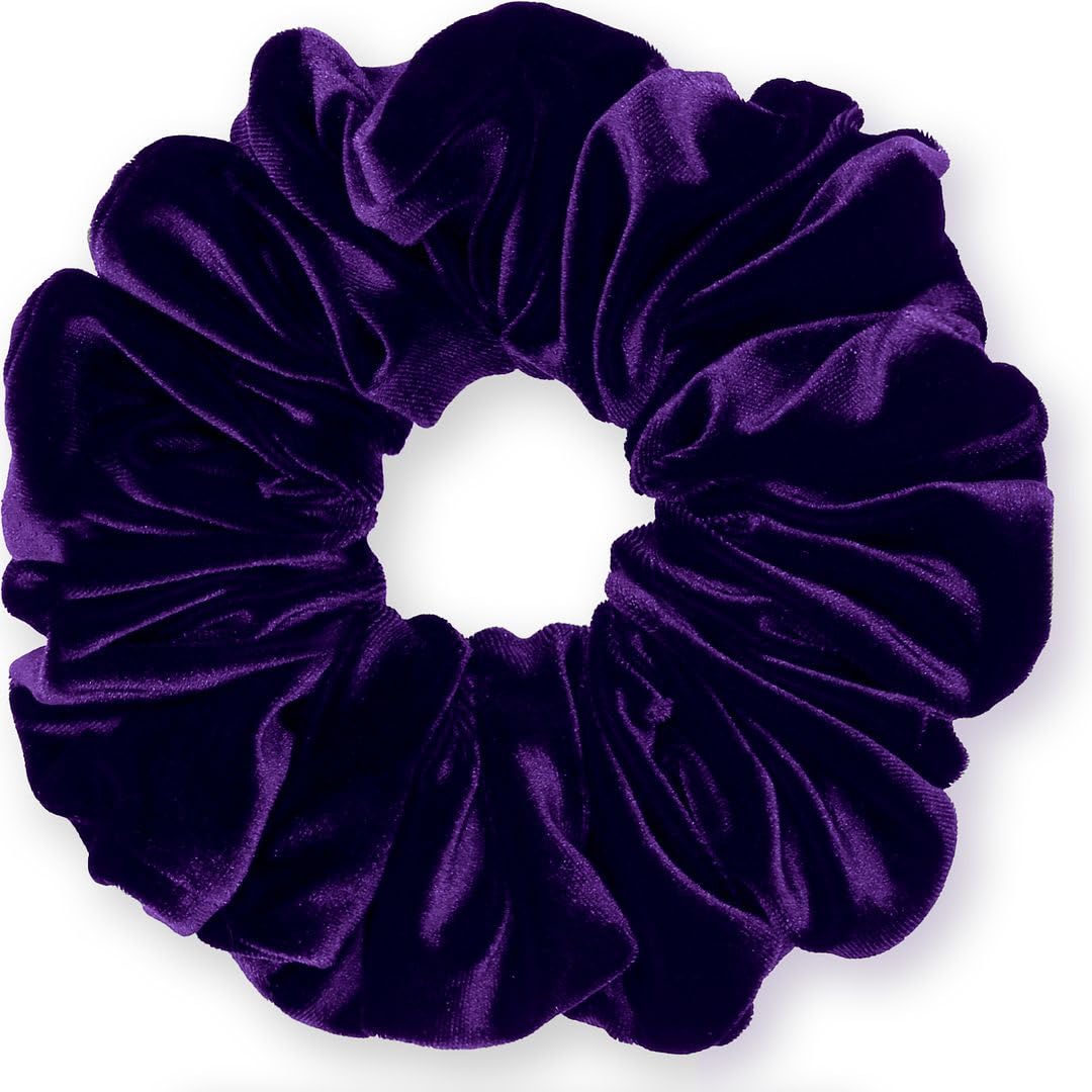 Velvet Scrunchies King Size Leopard XXL Plush Ponytail Holders Oversized Big Made in the USA