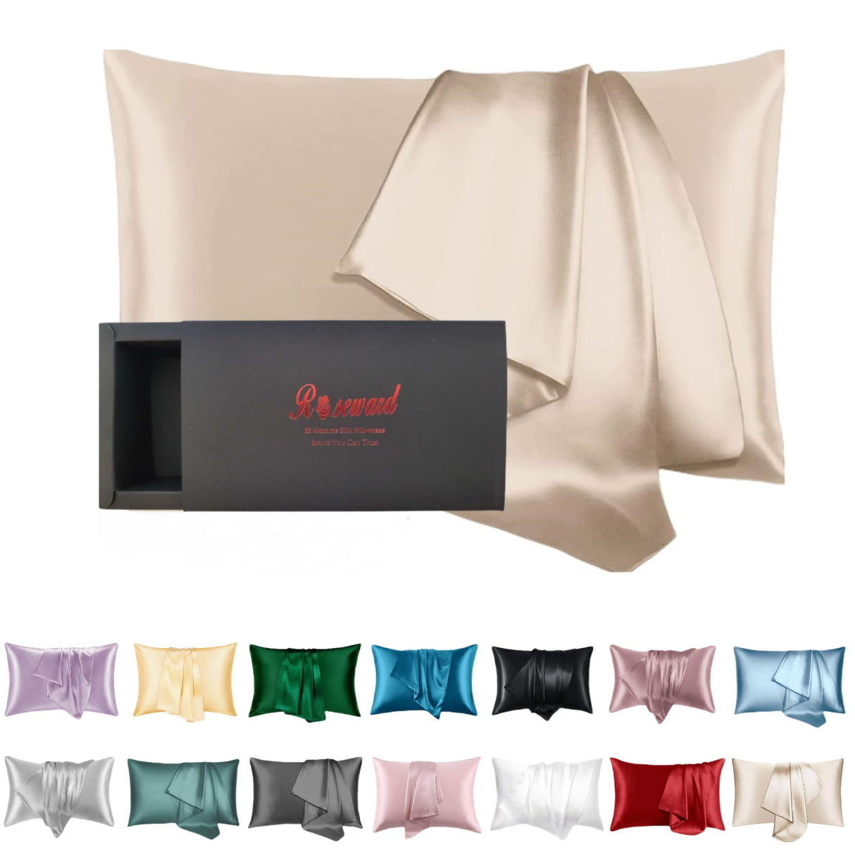 Pink Silk Pillow Cases with Zipper Made in USA, 100% 22 Momme Mulberry Silk Pillowcase for Hair and Skin, Acne Free, Anti Aging, Anti Wrinkle, Hypoallergenic (Pink, Standard)