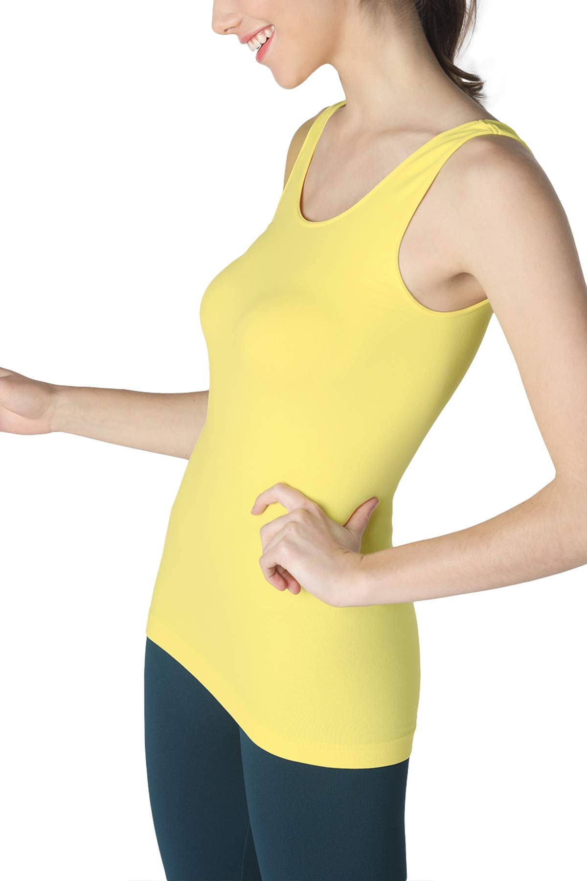 NIKIBIKI Women Seamless Basic Jersey Tank Top, Made in U.S.A, One Size