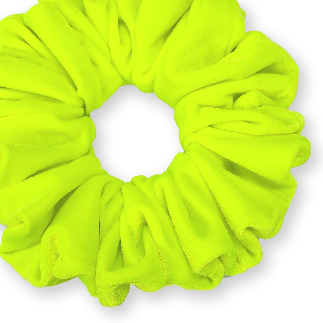 Velvet Scrunchies King Size Leopard XXL Plush Ponytail Holders Oversized Big Made in the USA