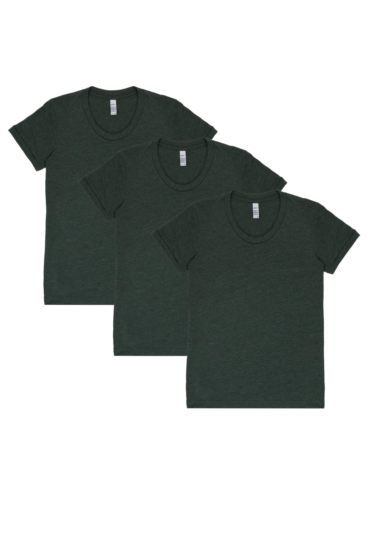 Los Angeles Apparel Women's Poly Cotton S/S T-Shirt 3 Pack