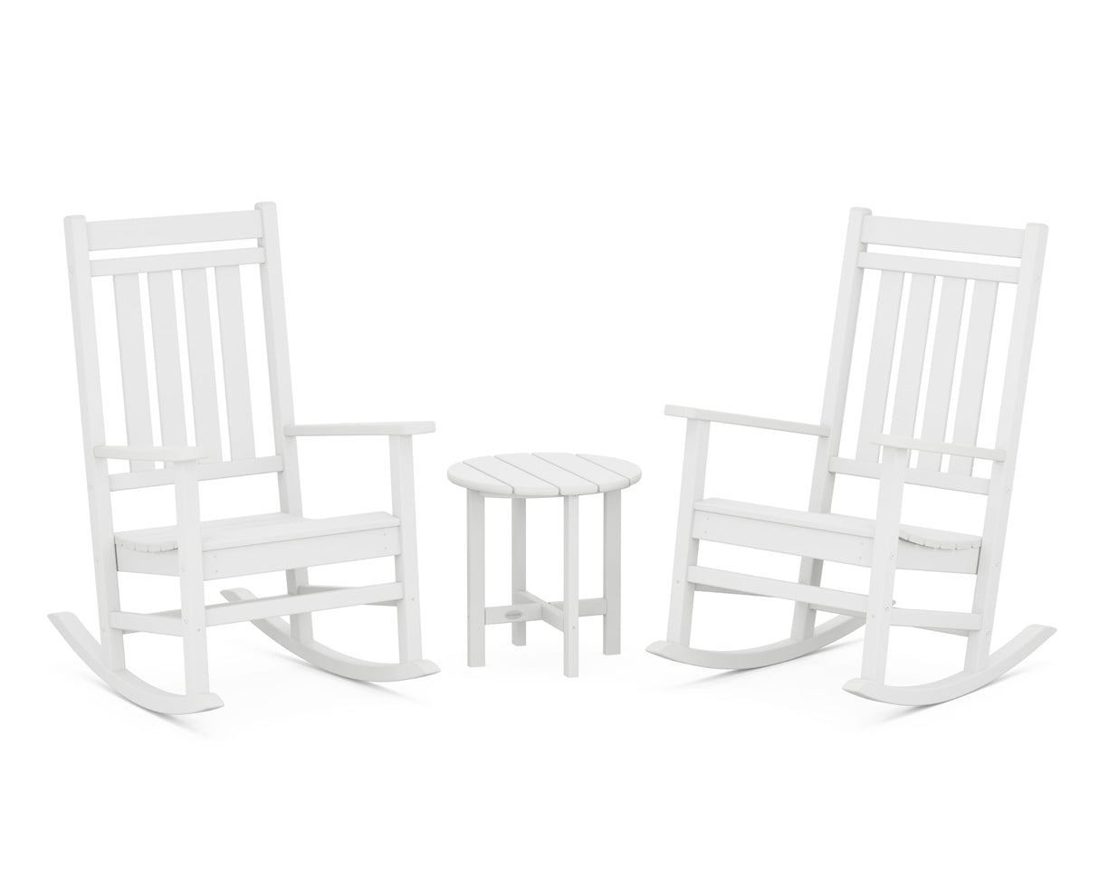 POLYWOOD® Estate 3-Piece Rocking Chair Set, Teak
