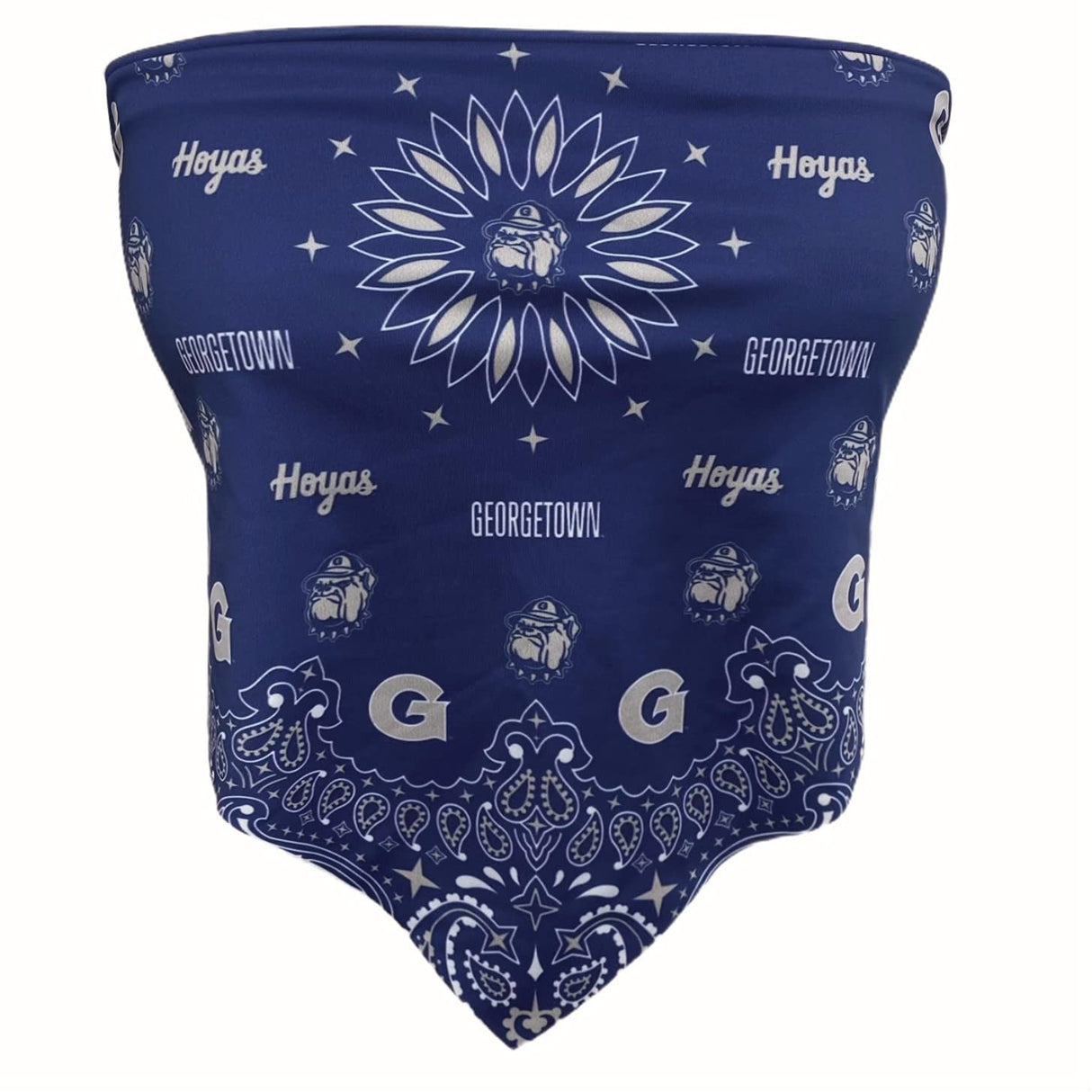 Lojobands Women's Bandana Top Tailgate Outfit College Tank Top Crop Top Made in USA One Size Fits Most