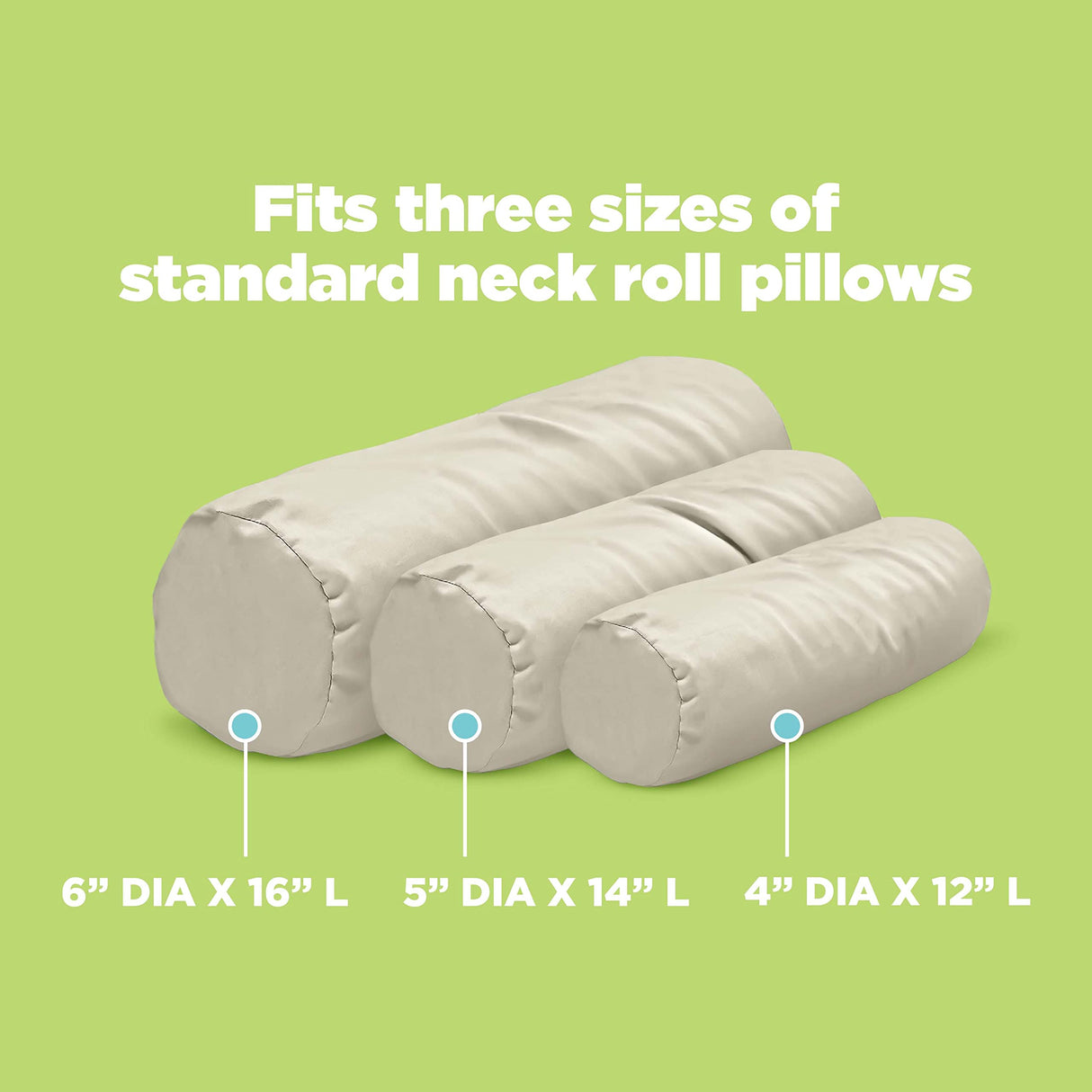 Bean Products Neck Roll Pillowcases | Cotton, 10 oz. Heavy Duty | Navy (6" x 16")