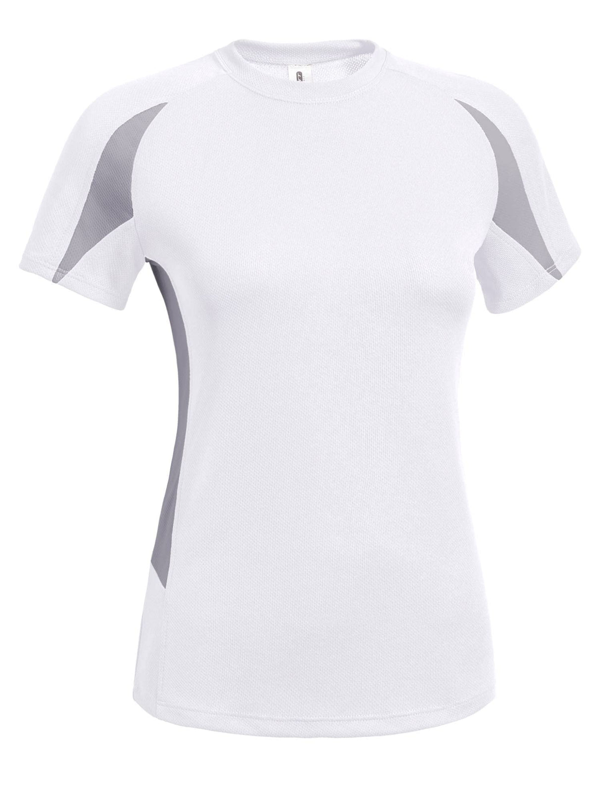 Expert Brand USA-Made Women's Oxymesh Dry Fit Color Blocked Athletic T-Shirt