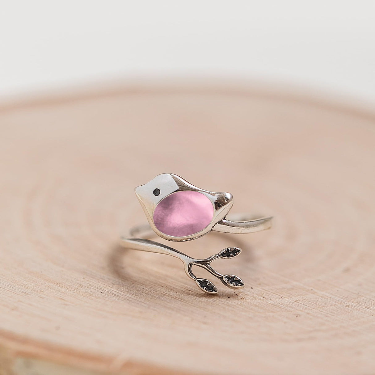 Bottled Up Designs Handmade Little Bird Ring, Recycled Antique Bottles, Sterling Silver, Eco Friendly, Made in USA, Birthday Gifts, Mothers Day, Women, Anniversary (Red Beer Bottle)
