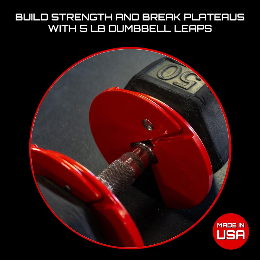 Micro Gainz Dumbbell Fractional 2.5 lb Weight Plate, Ideal for Micro Loading, (Choose Color) 4 Piece Fractional Weight Plates, Designed for Dumbbell Training, Made In USA