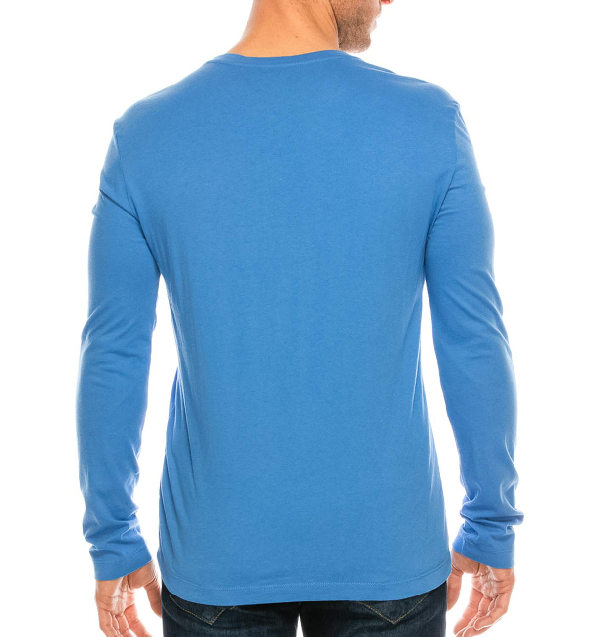 YURO-K Men's Premium Cotton Classic Long Sleeve Crew Neck T-Shirt S - XX Large