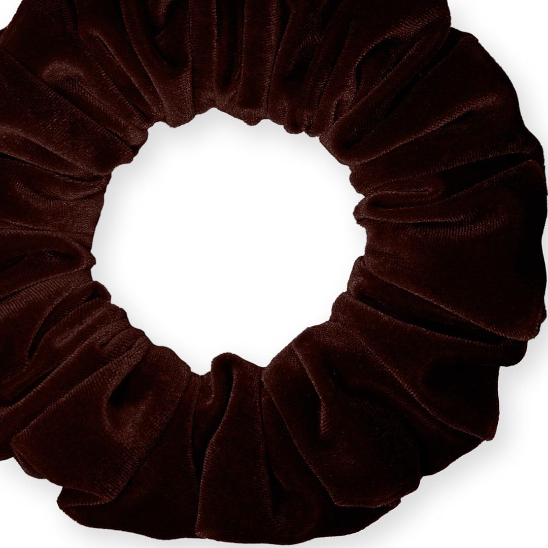 Velvet Scrunchies Jumbo Size Plush Big Ponytail Holders Thick Braided Locked Hair Big Made in the USA Green Pine
