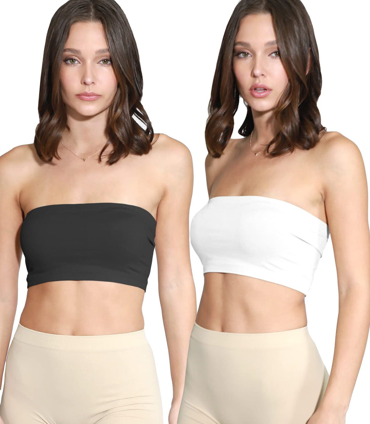 NIKIBIKI Women Seamless Basic Bandeau, Made in U.S.A, One Size