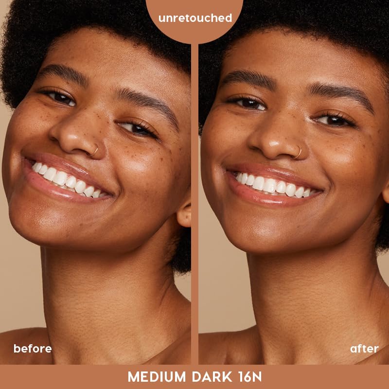 ColourPop Pretty Fresh Tinted Moisturizer - Hydrating Skin Tint with Lightweight Coverage - Formulated with Hyaluronic Acid & Coconut Water for Healthy-Looking Skin - Deep Dark 24N (1.45 oz)