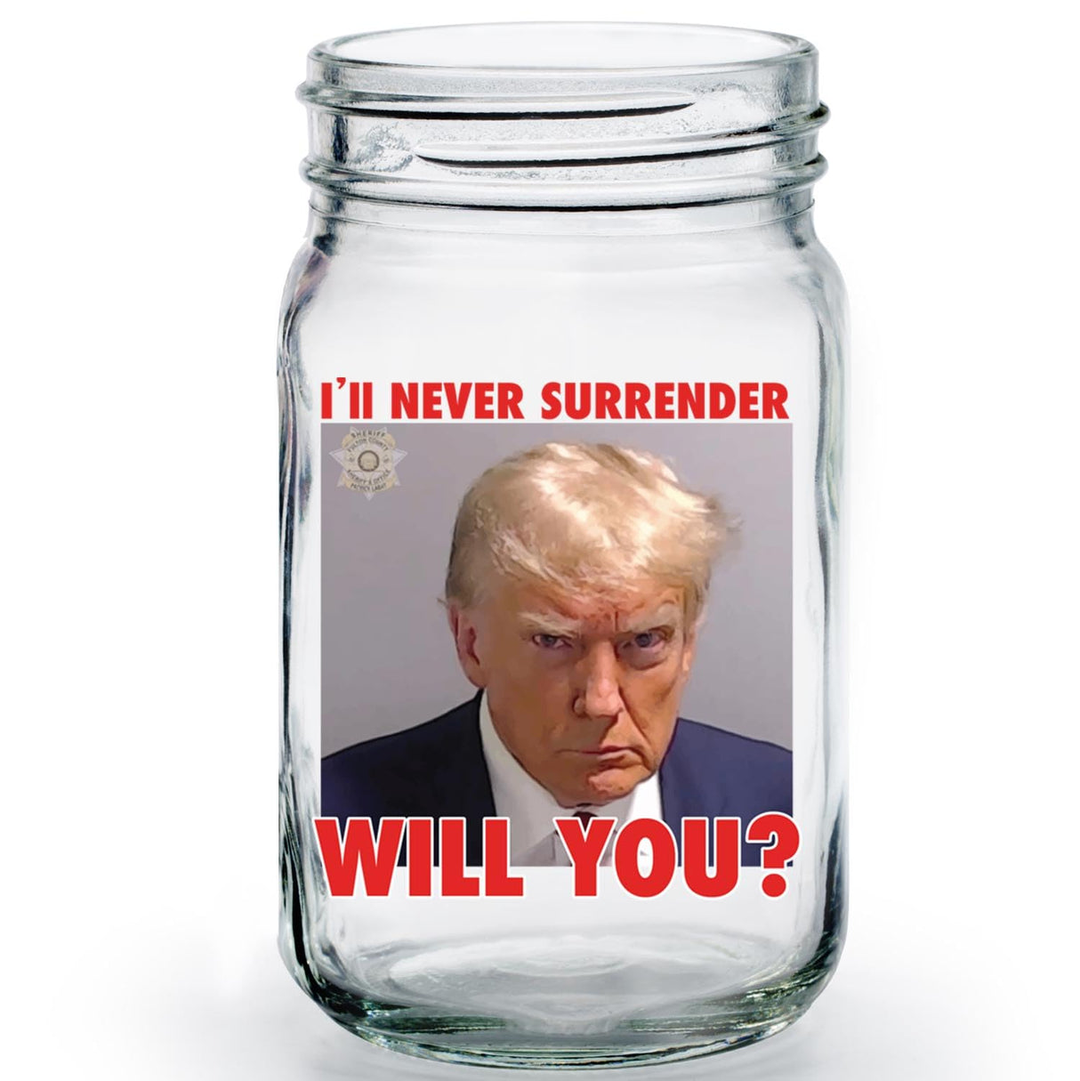 Trump Mugshot Shot Glass | Trump Lovers Gift | Gift for Him - Set of 4 (2 oz)