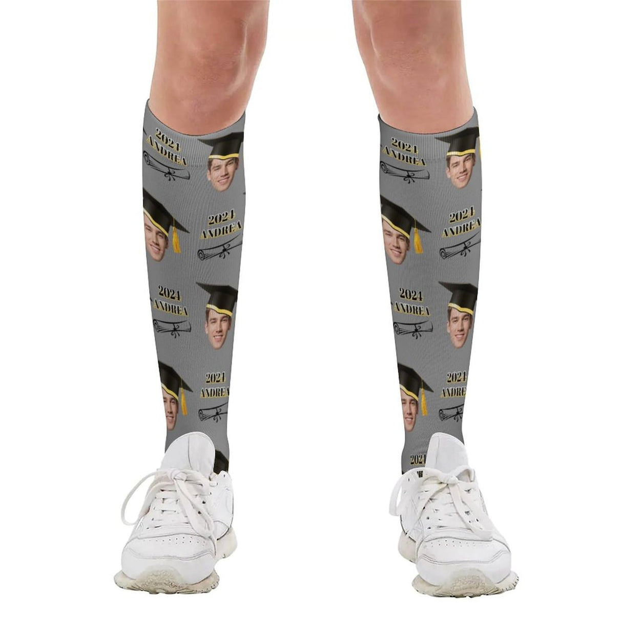 Custom Socks with Picture:Made in USA,Customized Face Socks,Personalized Socks Memorial Gift for Men Women Kid