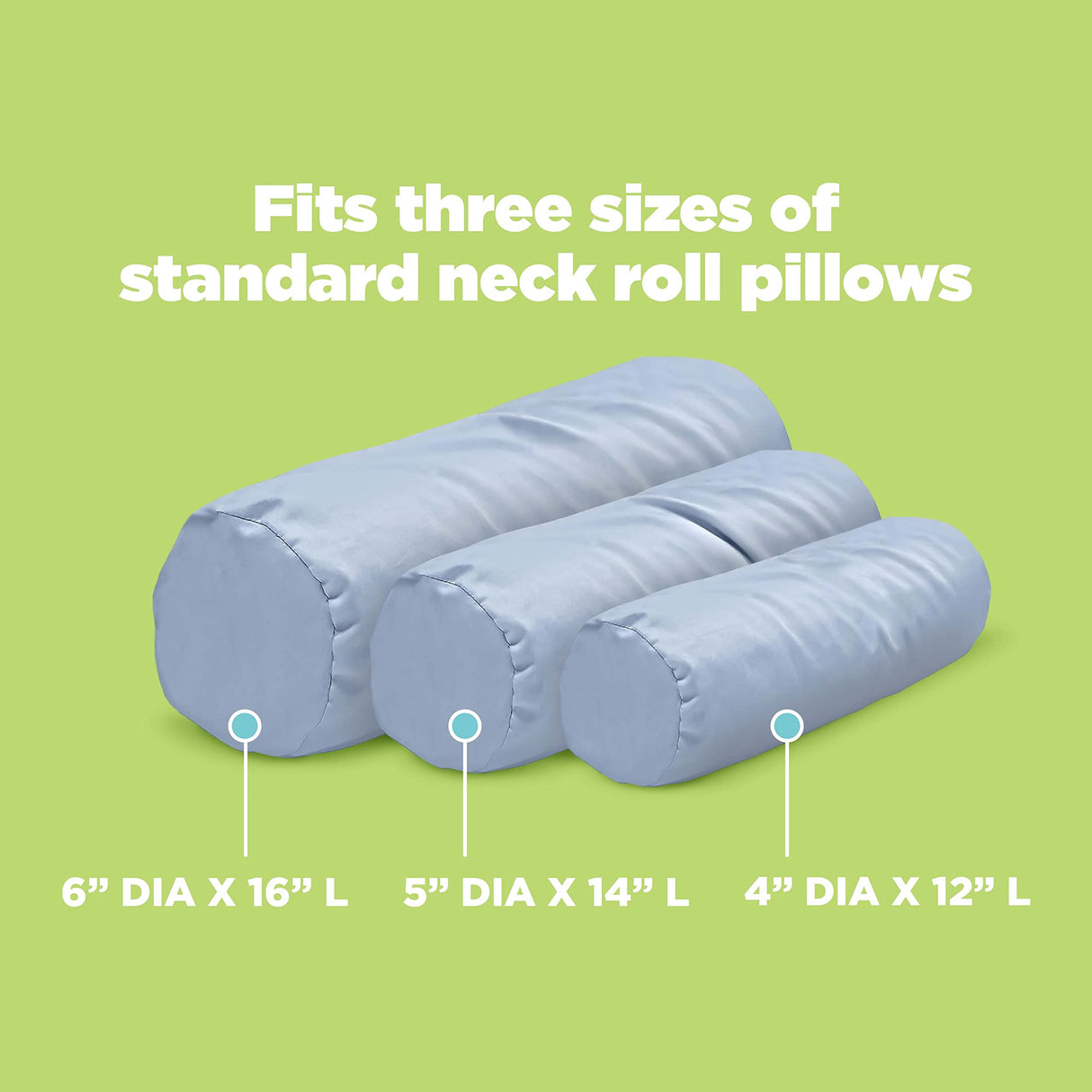 Bean Products Neck Roll Pillowcases | Cotton, 10 oz. Heavy Duty | Navy (6" x 16")