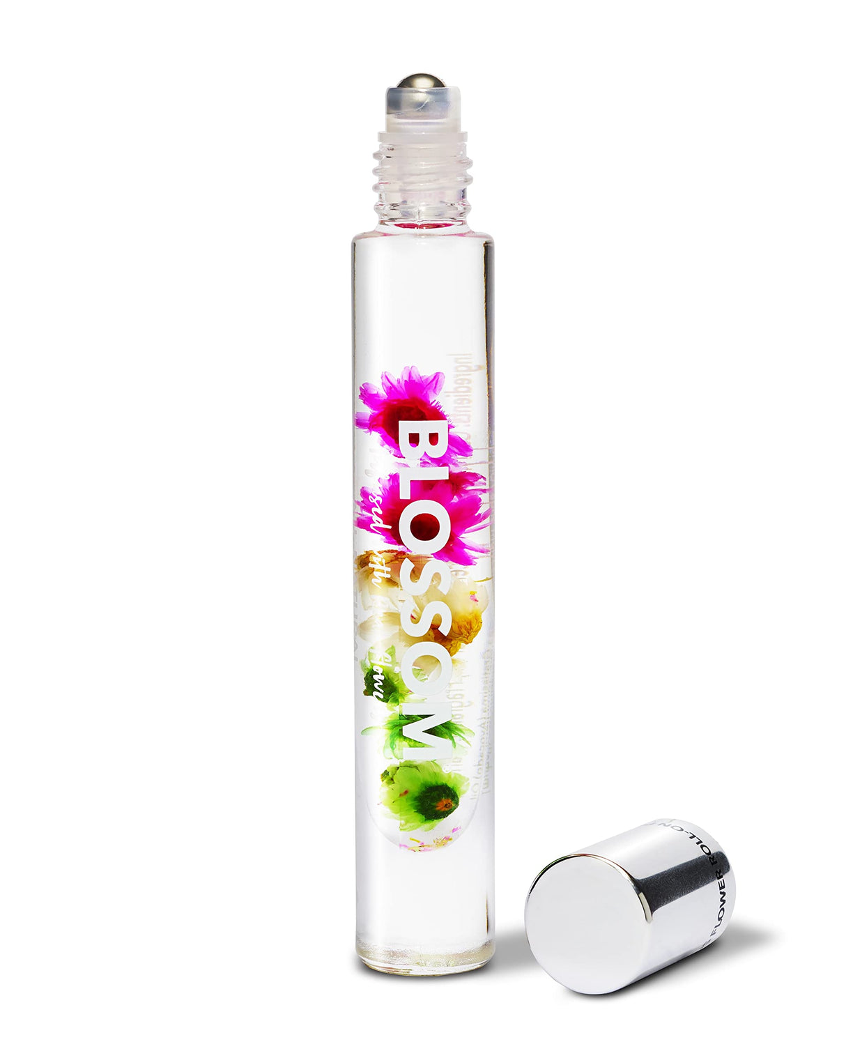 Blossom Roll on Perfume Oil for Women, Alcohol Free Rollerball Perfume with Essential Oil, Infused with Real Flowers, Made in USA, 0.20 oz (Lemon, Bergamot, Violet, White Musk), Cactus Flower