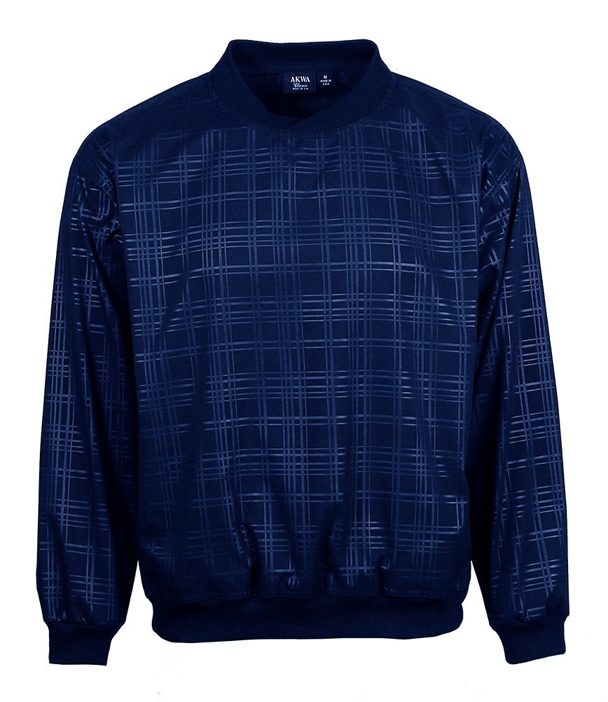 Akwa Men's Embossed Pullover Windshirt Made in USA