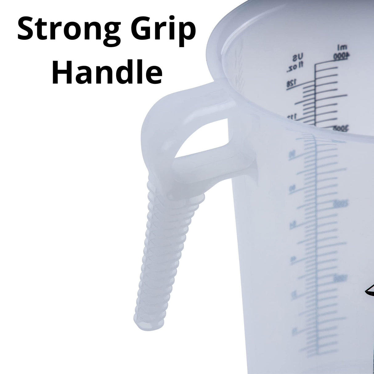 One Gallon 128oz Measure Pitcher - Convenient Conversion Chart - Strong Food Grade - Great for Lawn, Chemicals Pool, Ag, Lye, Home Hobbies, Motor Oil, Fluids - Turnah Precision Products, Made in USA