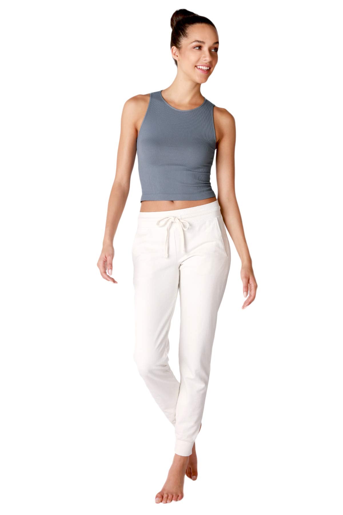 NIKIBIKI Women Seamless High Neck Ribbed Crop Top, Made in U.S.A, One Size