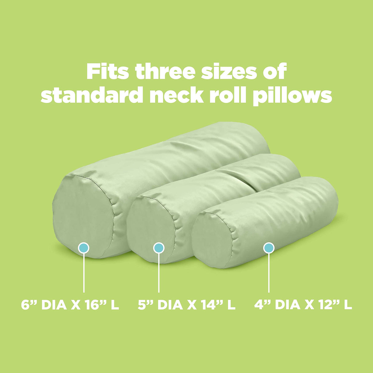 Bean Products Neck Roll Pillowcases | Cotton, 10 oz. Heavy Duty | Navy (6" x 16")